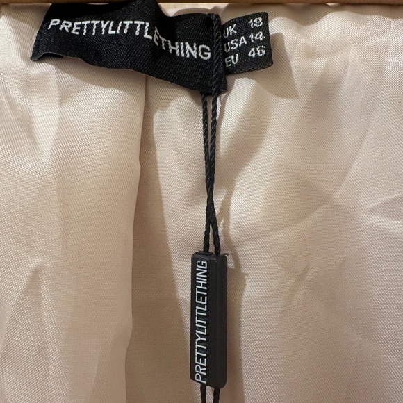 plus nude premium longline faux fur hooded coat - Picture 2 of 3